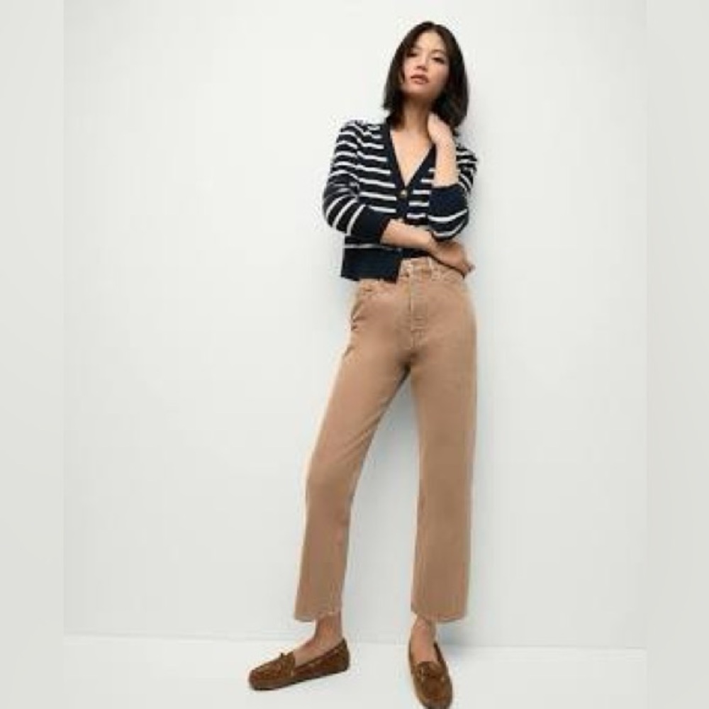 Veronica Beard Straight Leg Tan Jeans size 26